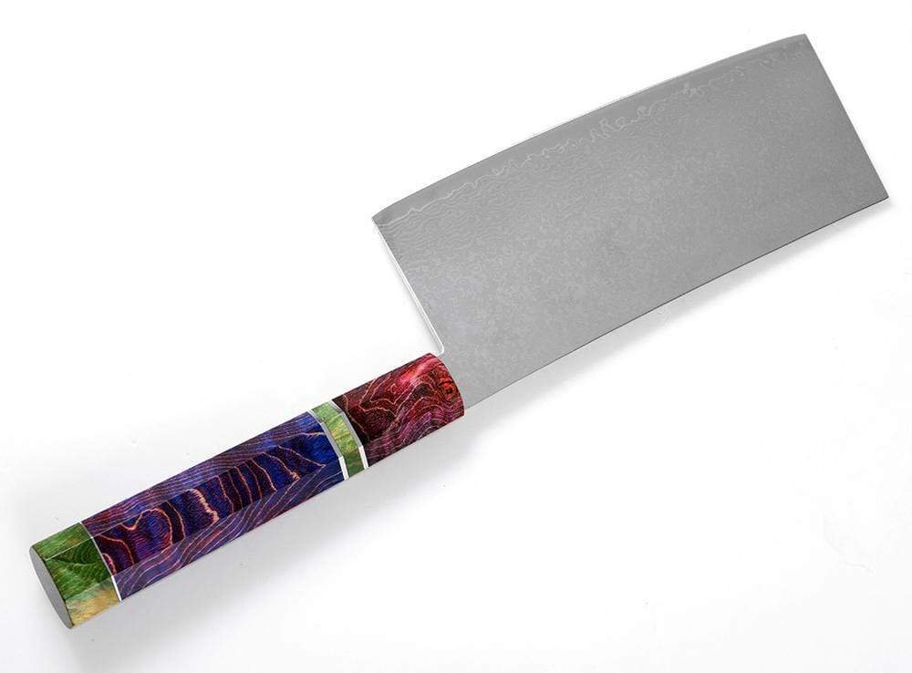 chefslifestyle chef lifestyle Chef Atelier Daisuke - Nakiri 7" Knife damascus knives chef knife chef atelier best knife japanese review top lightweight balanced hand made kiritsuke serbian butcher knife hand forged best top quality free shipping high carbon steel