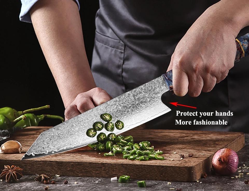 Magnolia - 8.2" Kiritsuke chef's knife (Carbon Handle)