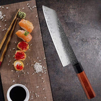 Thumbnail for chefslifestyle chef lifestyle Chefs Atelier Yukimura Series Knife damascus knives chef knife chef atelier best knife japanese review top lightweight balanced hand made kiritsuke serbian butcher knife hand forged best top quality free shipping high carbon steel